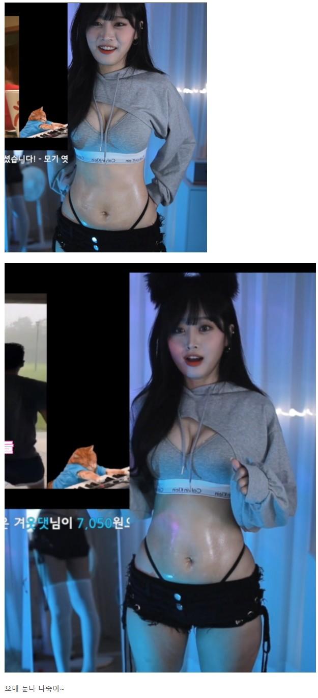 트위치 낮방 1황.. 몸에 뭐 바른 거임? ㄷㄷ
