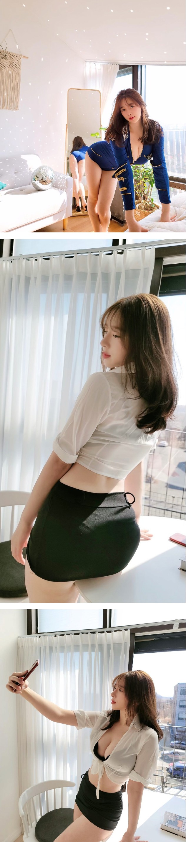 미드가 터질 거 같은 오피스룩 입은 김빛나라