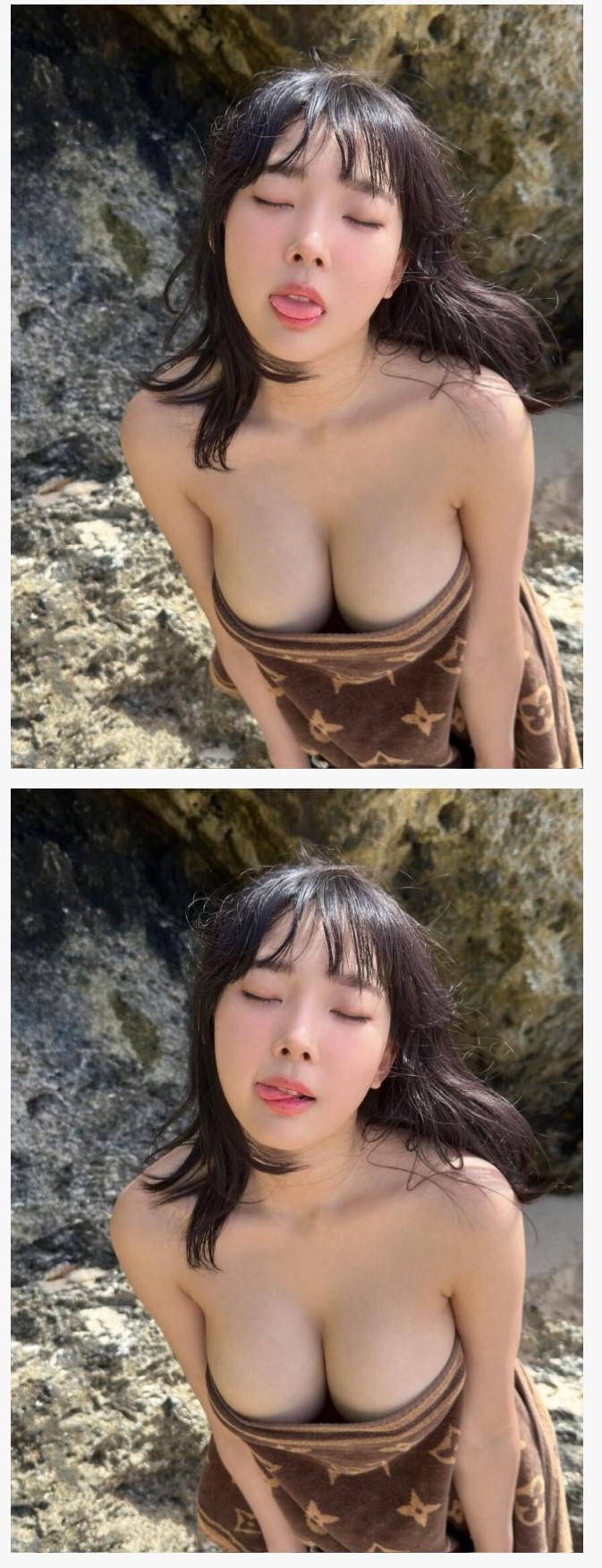크기도 모양도 최고인 강인경 가슴
