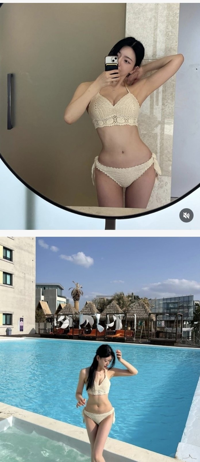 치어리더 한예은 비키니