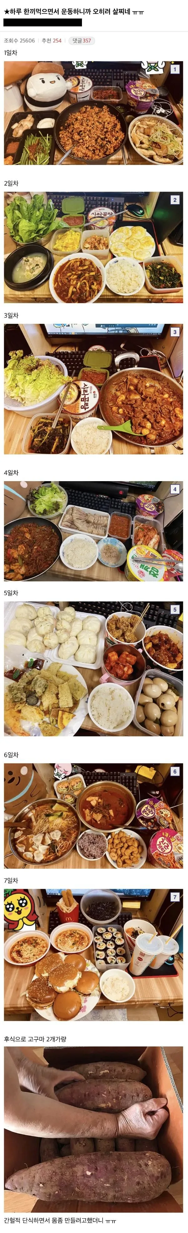 1일 1식 하니까 오히려 살찐다는 사람