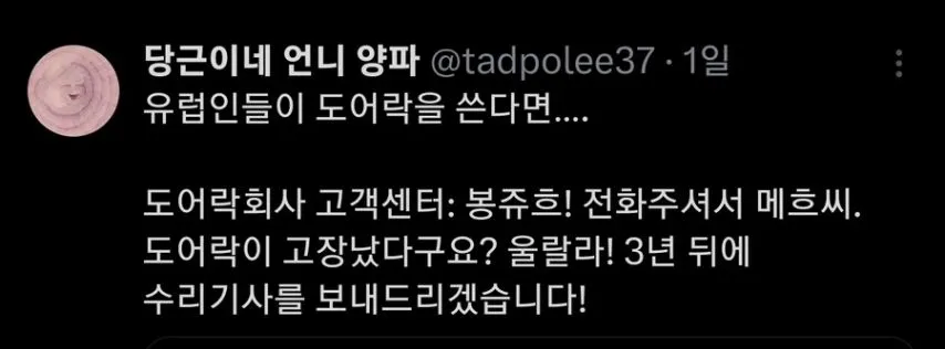유럽인들이 도어락을 안 쓰는 이유.jpg