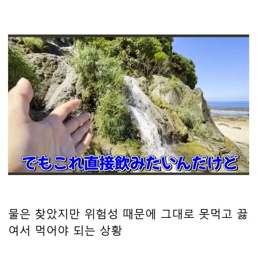 제대로된 도구 없이 무인도 서바이벌 하러간 일본인에게 나타난 구세주