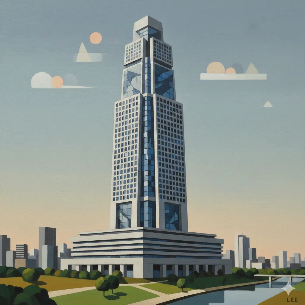 AI가 그린 롯데타워 그림