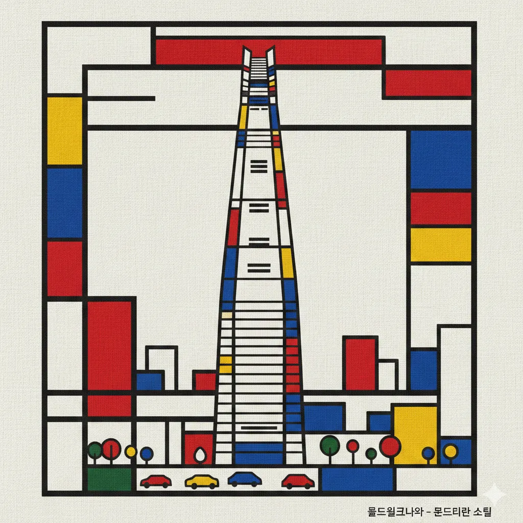 AI가 그린 롯데타워 그림