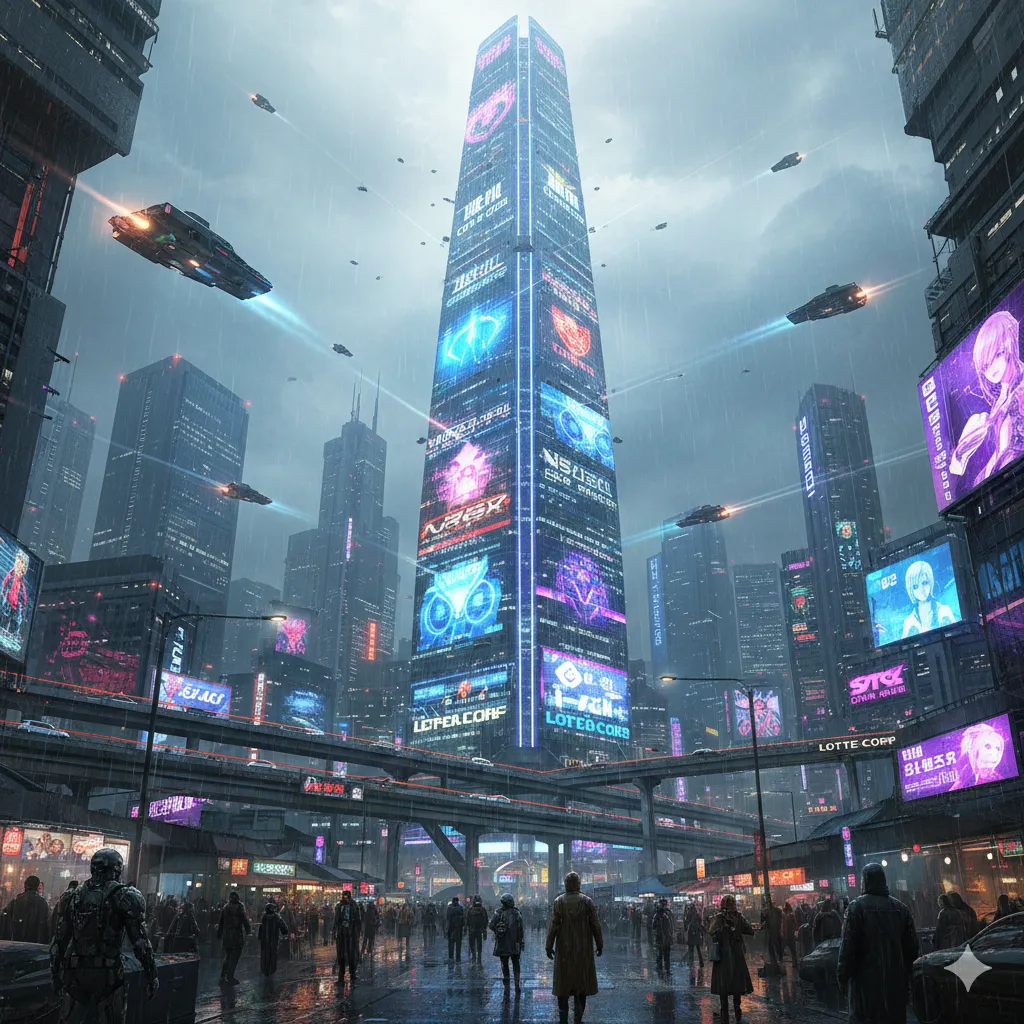 AI가 그린 롯데타워 그림