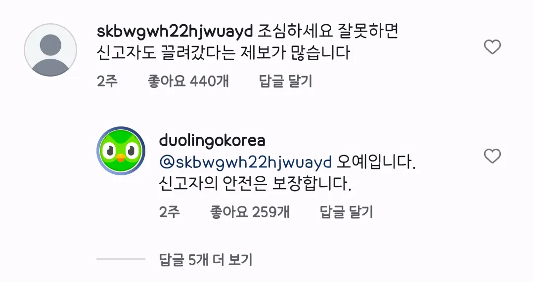 정신나간 것 같다는 듀오링고 SNS 담당자