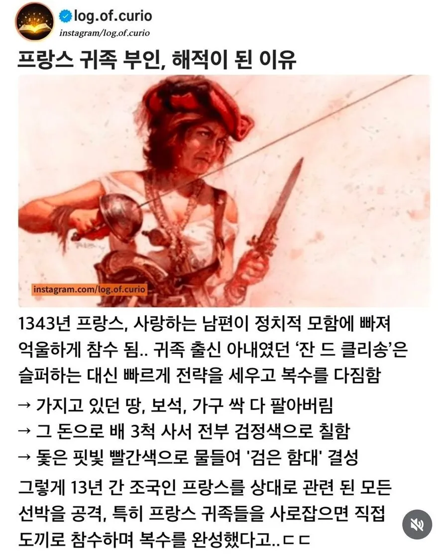 남편을 위해 해적이 된 귀부인