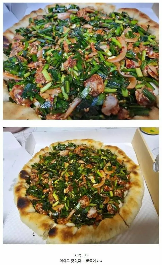 강릉에서 판매하는 특이한 피자