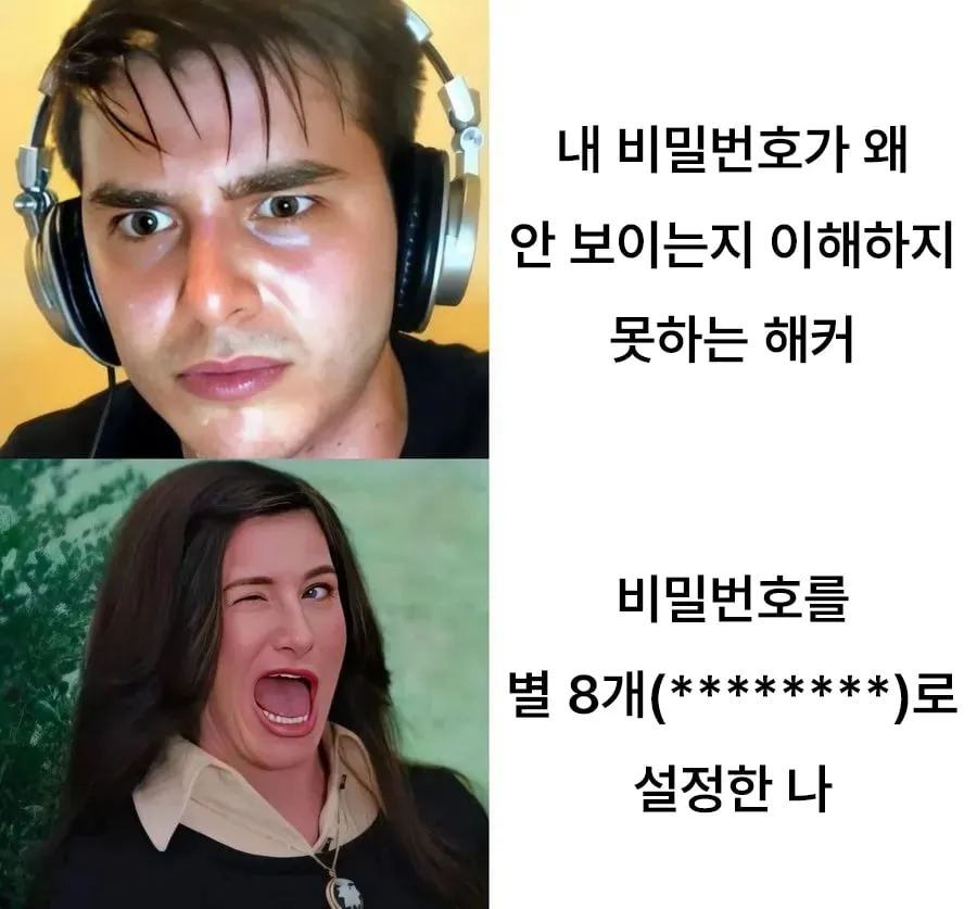 내 비밀번호가 왜 안보이는지 이해못하는 해커