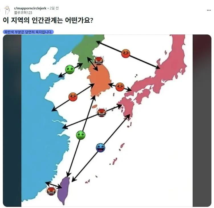 외국인이 본 동아시아 국가관계도