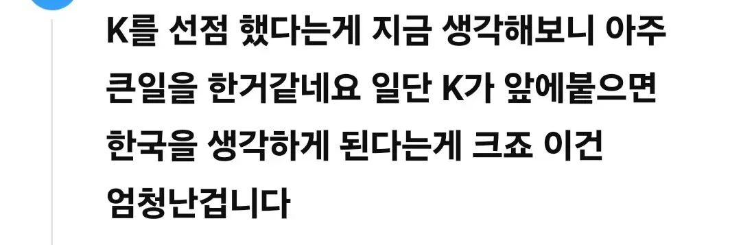 한국놈들이 K를 가져가버렸어!!