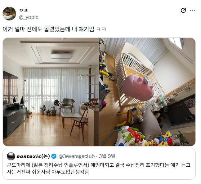 수납정리 인플루언서도 어쩔 수 없는 것.jpg