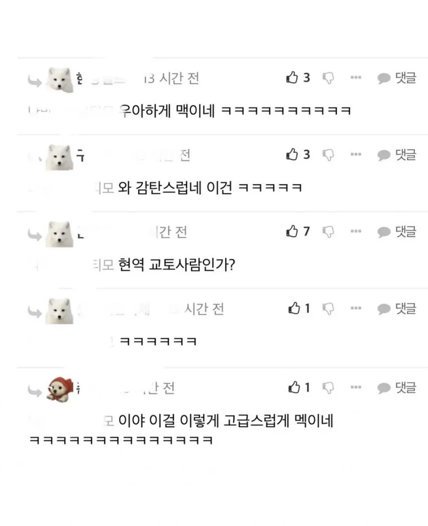 내가 본 드립 중 제일 고급스러운 드립 ㅋㅋㅋㅋ
