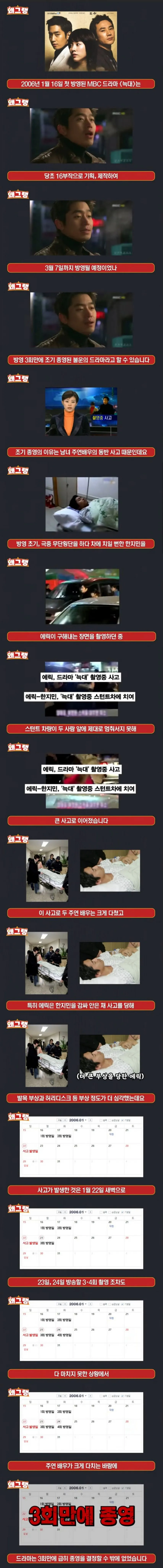 3회만에 조기 종영 하게 된 불운의 드라마