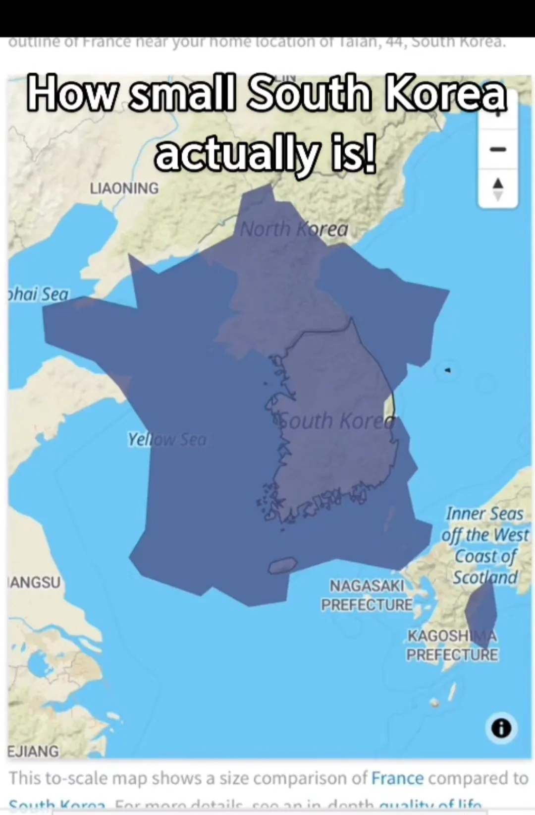 한국의 사이즈를 보고 충격받은 미국 여자