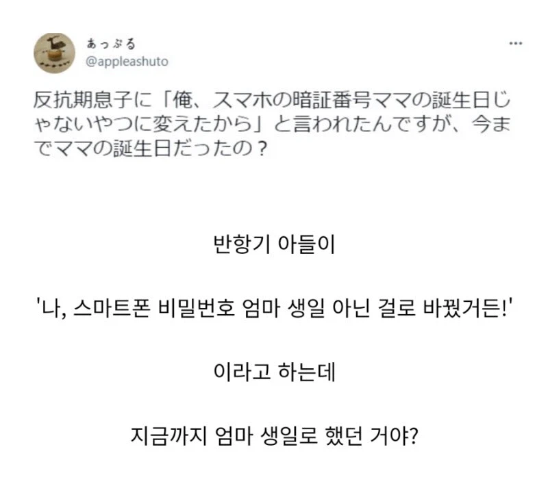 반항기에 접어든 아들