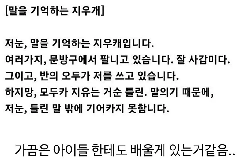 일본 초딩이 쓴 작문 수준