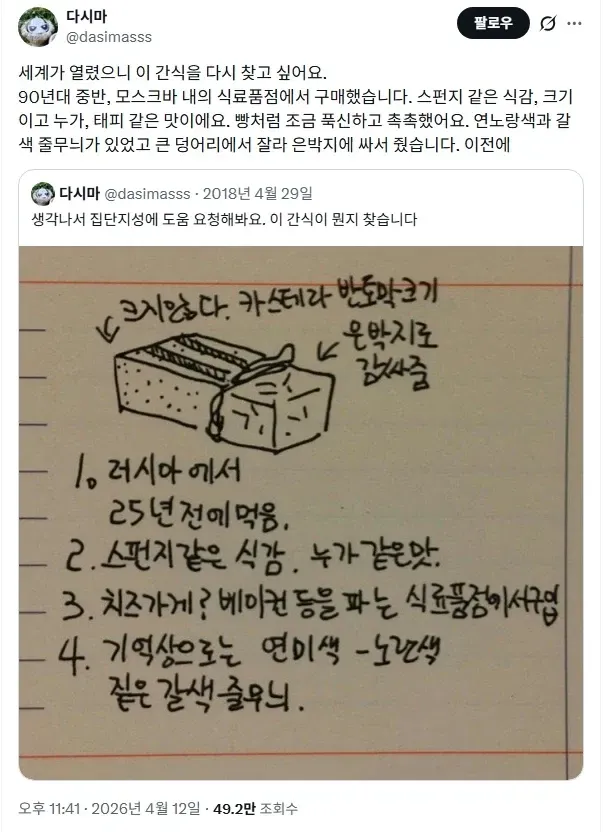 트위터 자동번역 덕에 찾게 된 러시아 간식