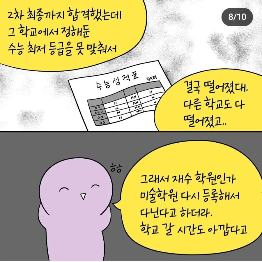 입시도둑 빡대갈 엔딩