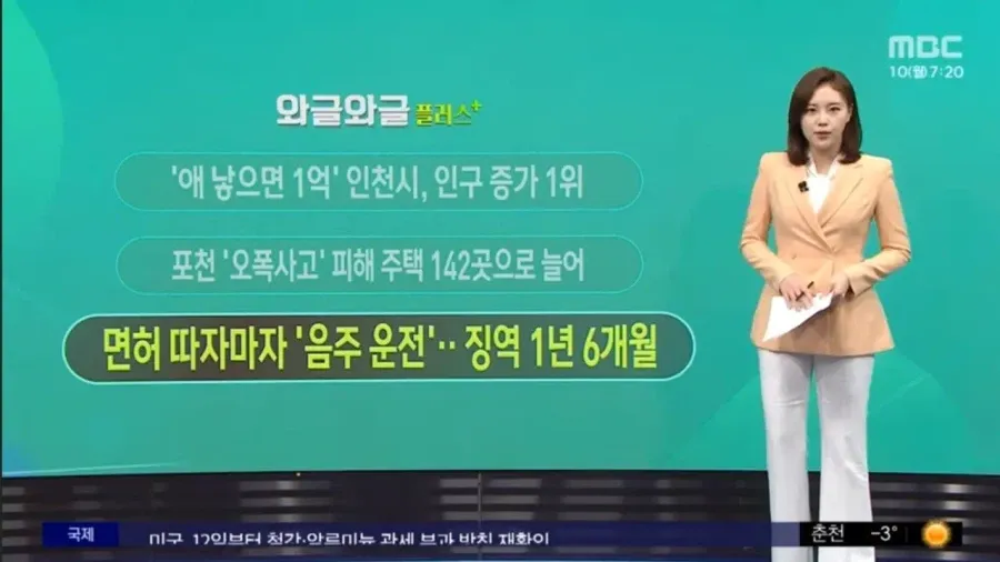 최단기 음주운전 신기록 여성