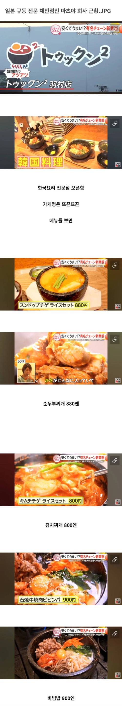 일본 규동 전문체인점 근황