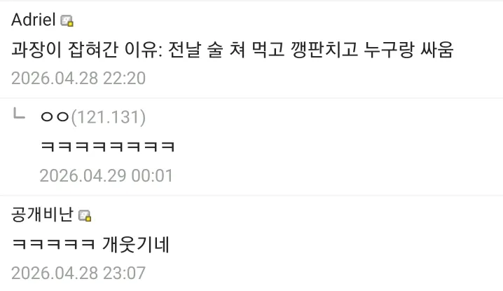 대기업과 중소기업의 차이는 검찰이 오느냐 경찰이 오느냐 차이임