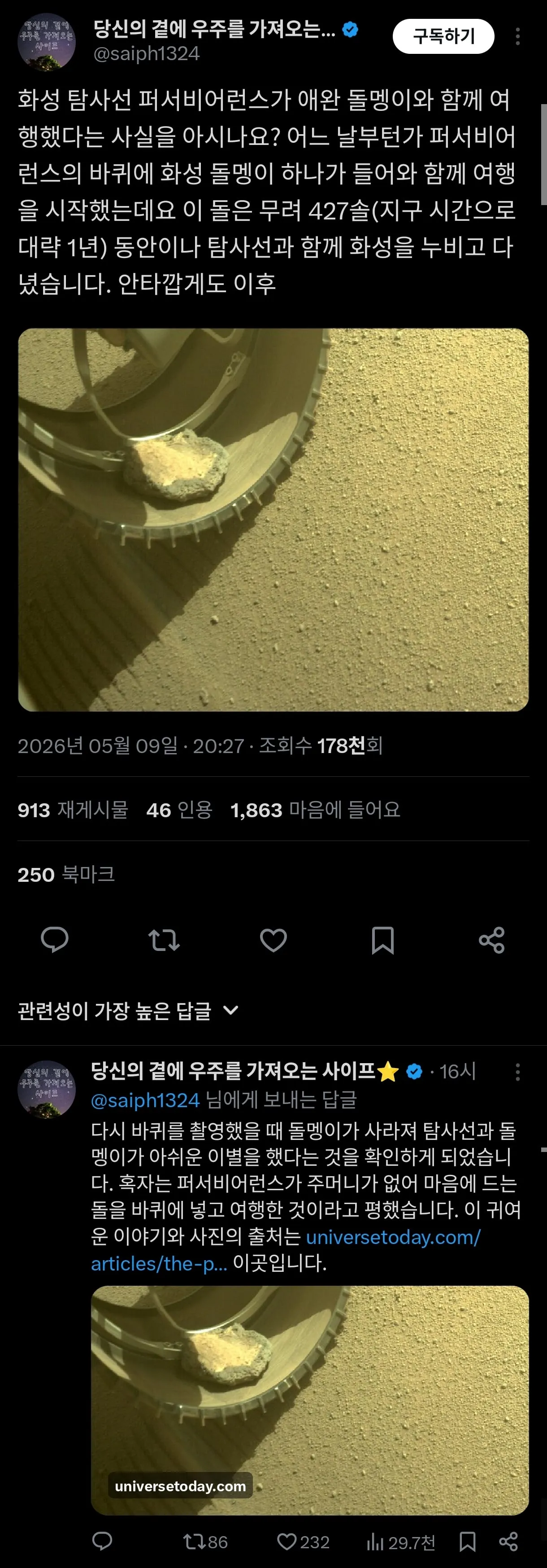 애완돌멩이와 1년을 함께 여행한 퍼서비어런스호