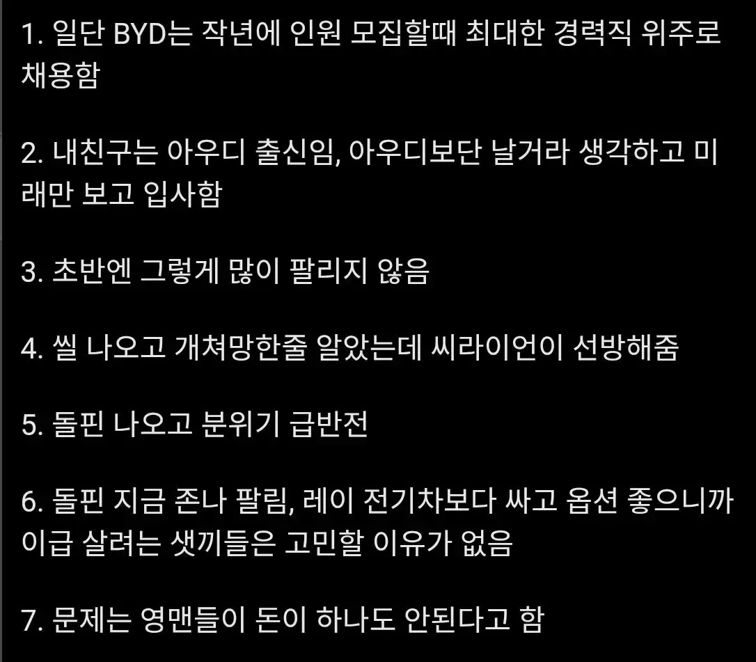 BYD 영업맨의 썰