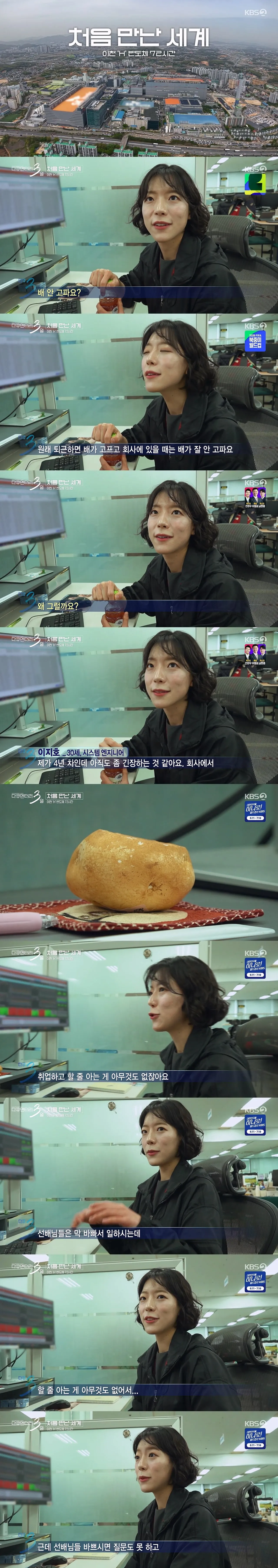 다큐멘터리 3일) 이천 하이닉스에서 근무하는 30살 여성의 책상에 감자가 있는 이유