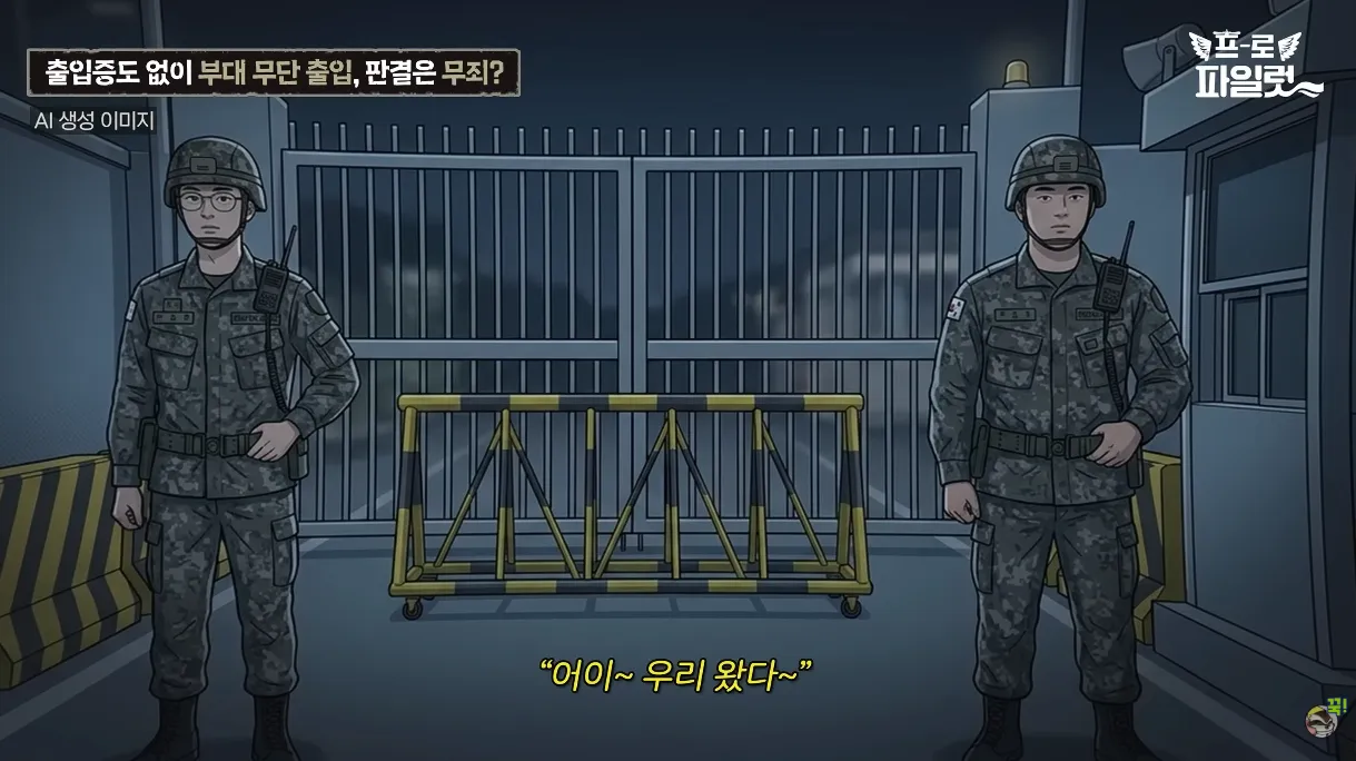 출입증 확인한다고 초병 얼차려 준 간부 ㅋㅋㅋㅋ