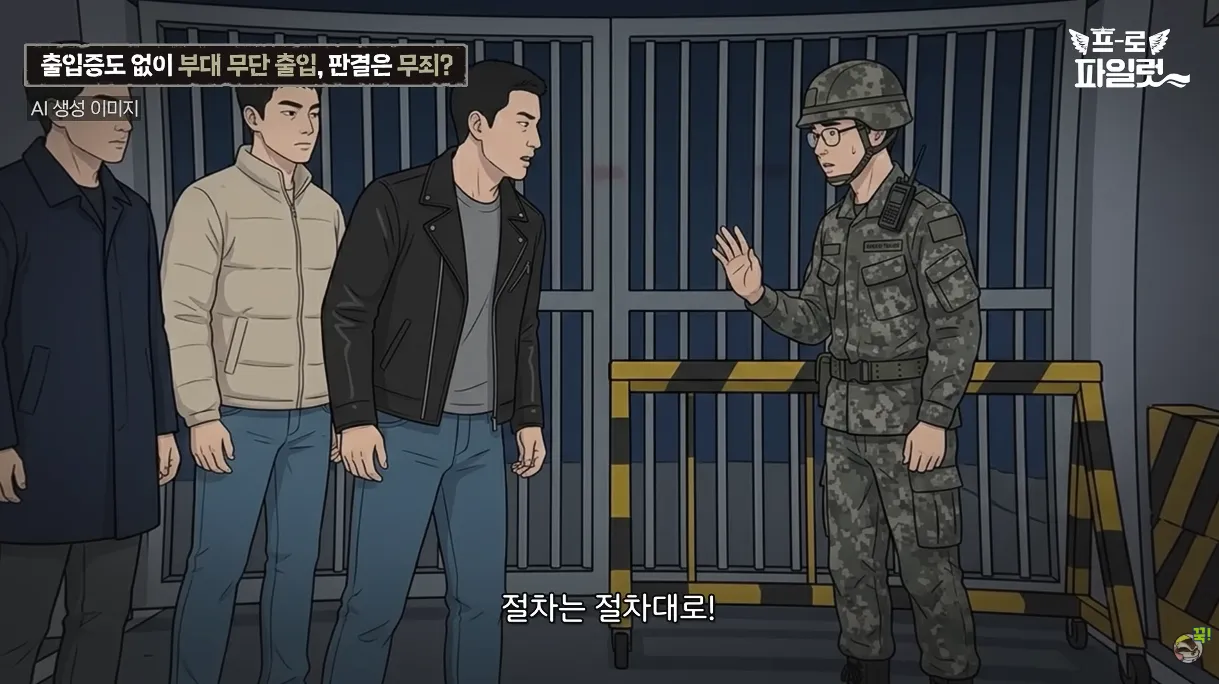 출입증 확인한다고 초병 얼차려 준 간부 ㅋㅋㅋㅋ