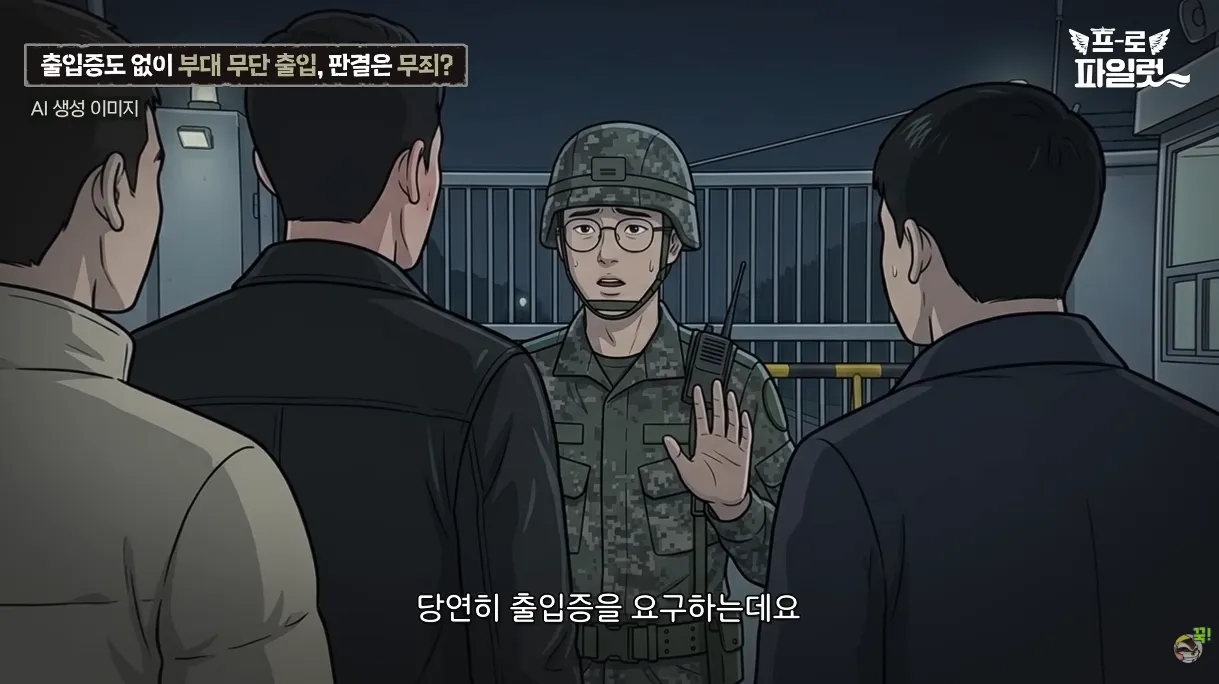 출입증 확인한다고 초병 얼차려 준 간부 ㅋㅋㅋㅋ