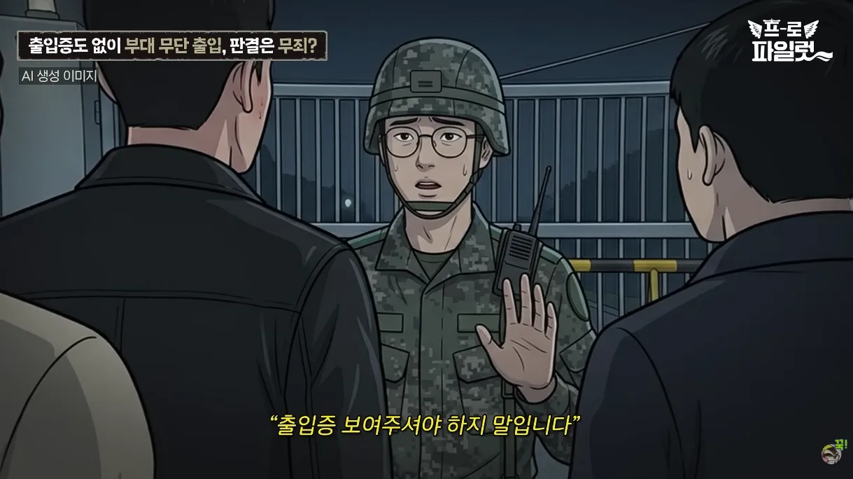 출입증 확인한다고 초병 얼차려 준 간부 ㅋㅋㅋㅋ