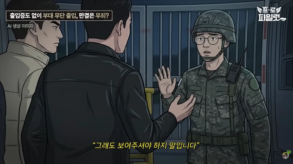 출입증 확인한다고 초병 얼차려 준 간부 ㅋㅋㅋㅋ