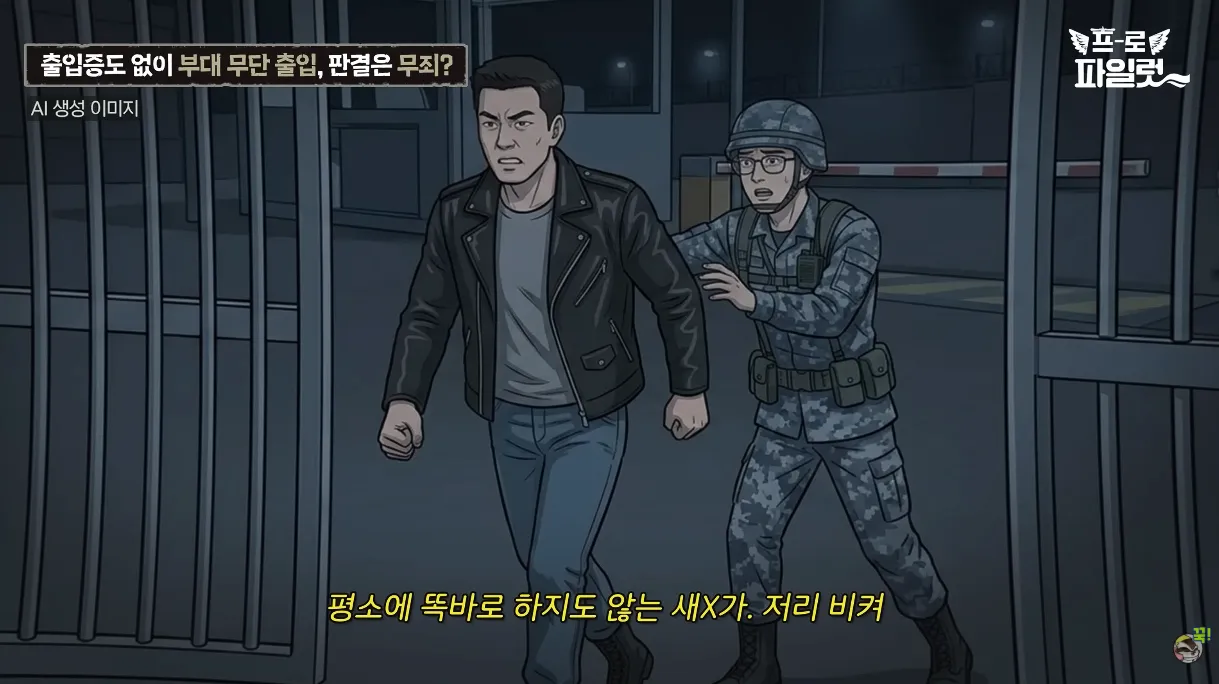 출입증 확인한다고 초병 얼차려 준 간부 ㅋㅋㅋㅋ