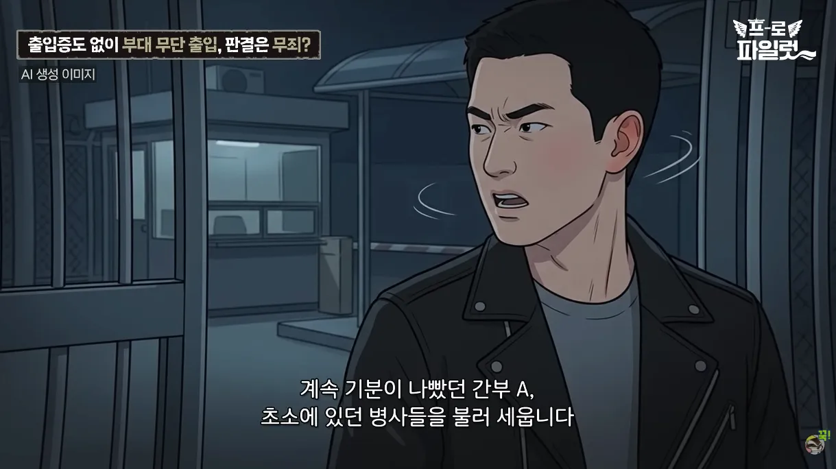 출입증 확인한다고 초병 얼차려 준 간부 ㅋㅋㅋㅋ