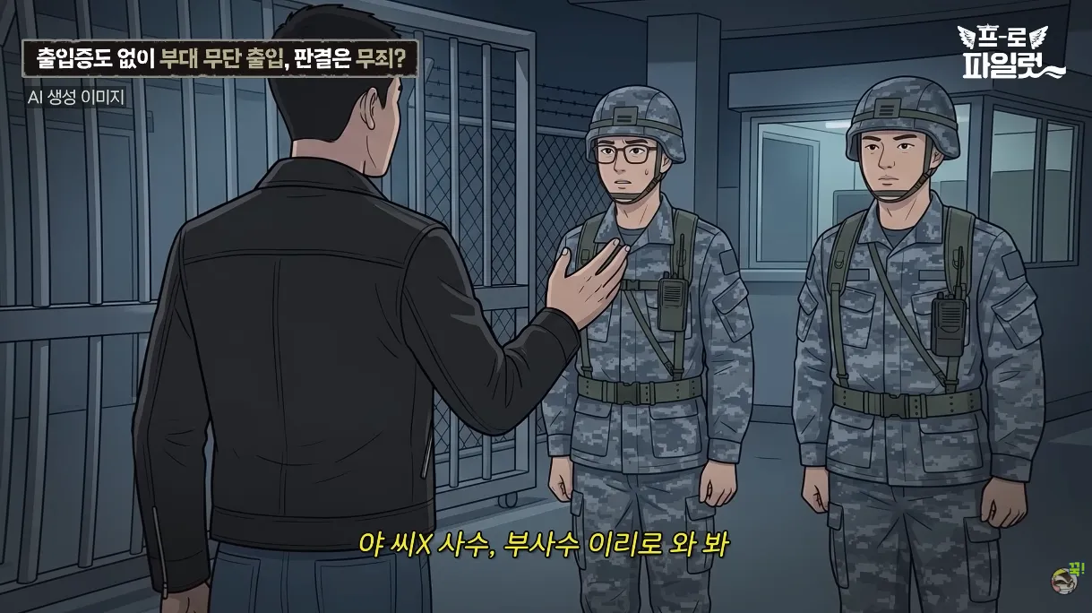출입증 확인한다고 초병 얼차려 준 간부 ㅋㅋㅋㅋ