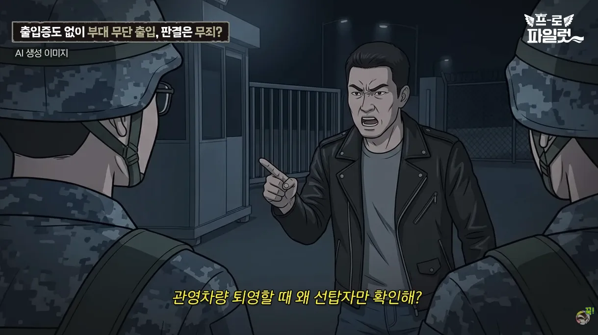 출입증 확인한다고 초병 얼차려 준 간부 ㅋㅋㅋㅋ