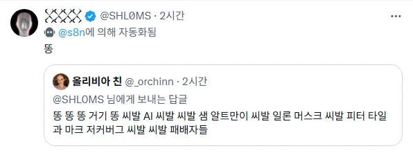 AI 그림에 혐오감을 느끼는 X유저들