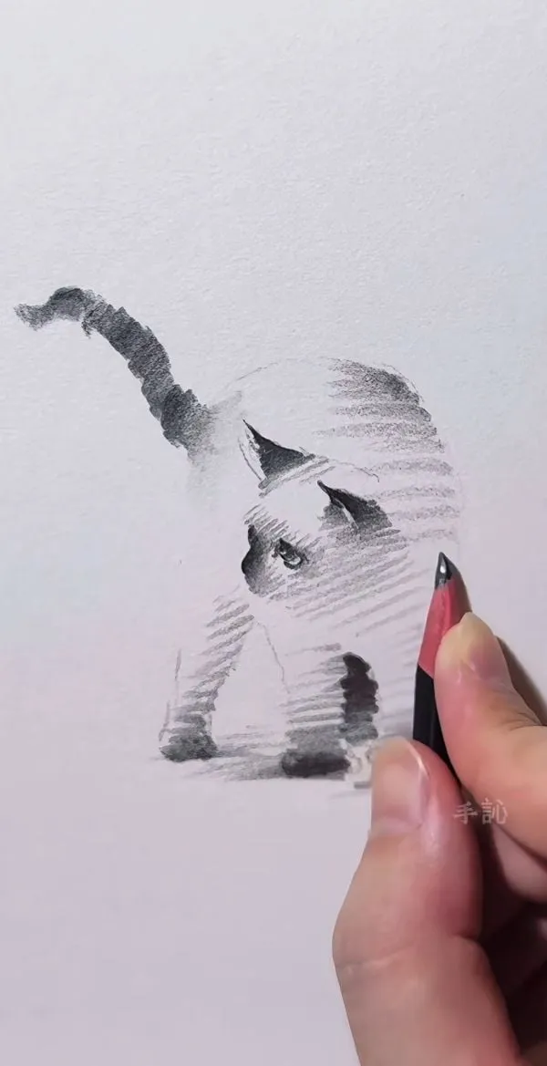 슥삭슥삭 그린 고양이, 강아지 그림