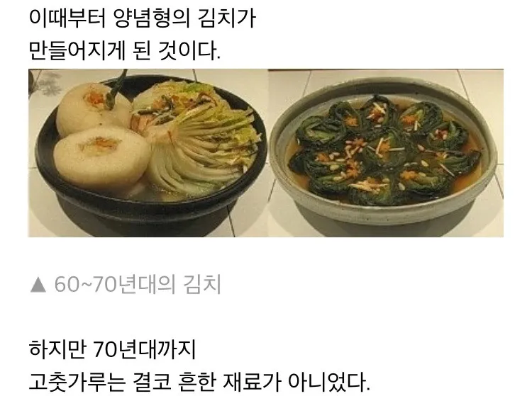 옛날 김치에 대해 알아보자