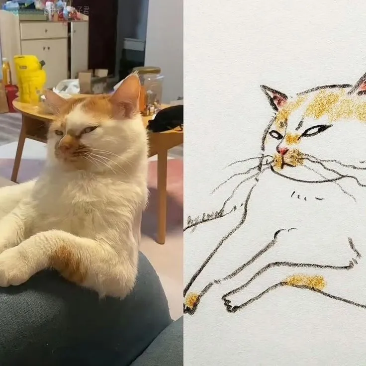 고양이 캐리커처 모음.