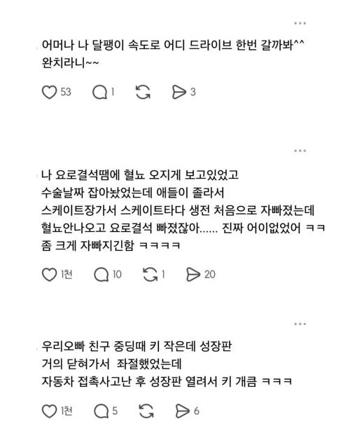 황당하게 완치된 사례
