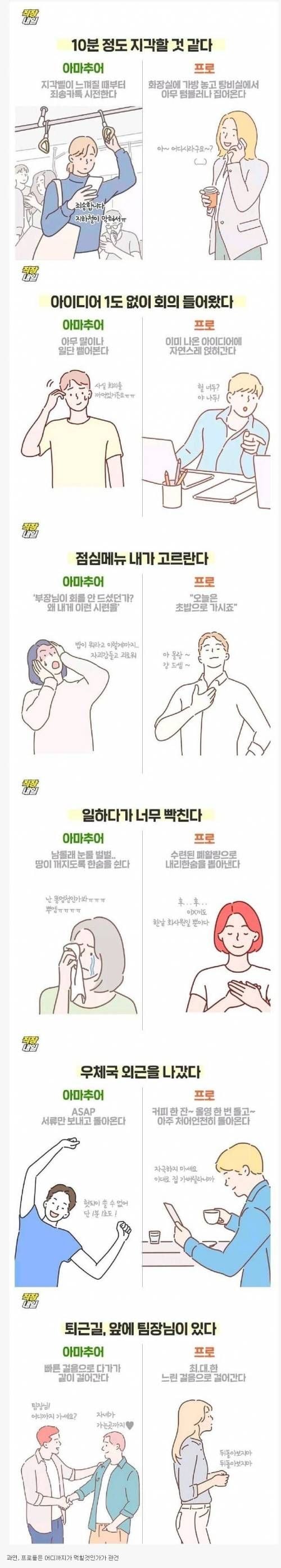 아마추어 VS 프로