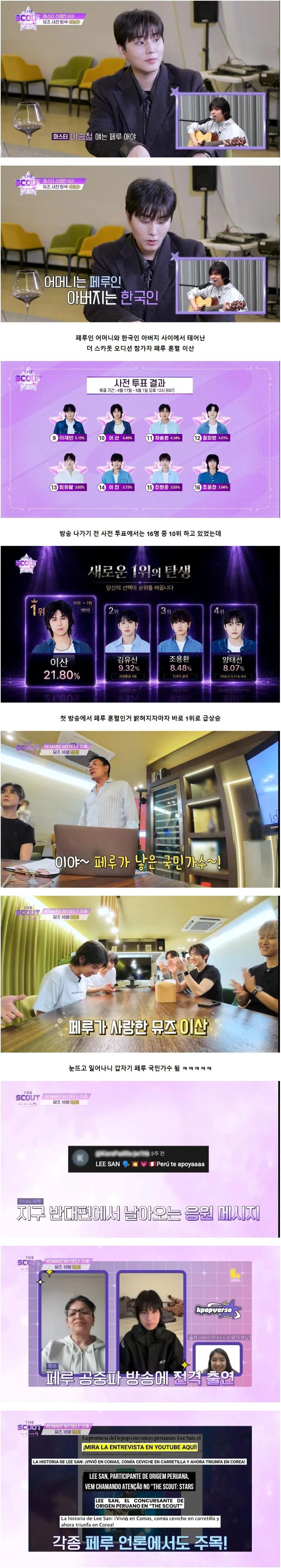 오디션 참가했다가 페루 국민가수가 된 오디션 참가자