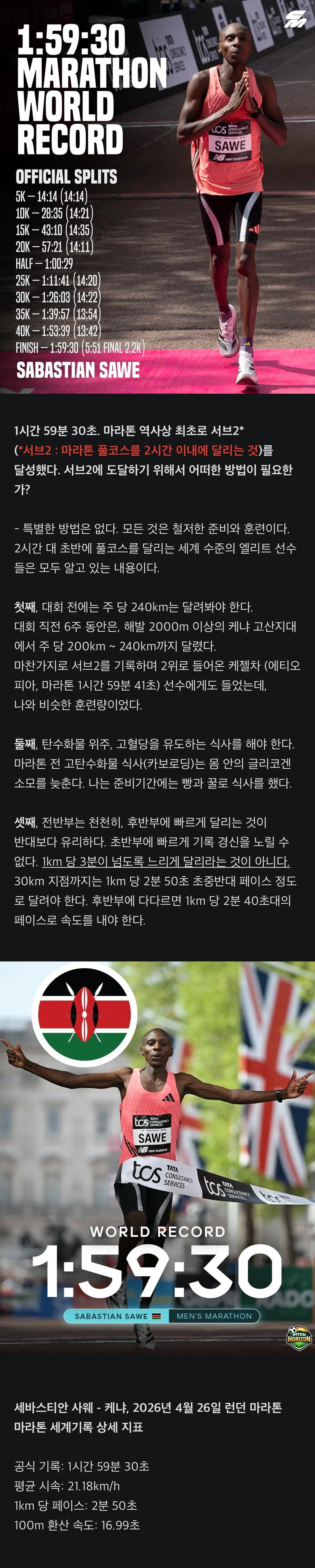 마라톤 세계기록 보유자 노하우 공개...JPG