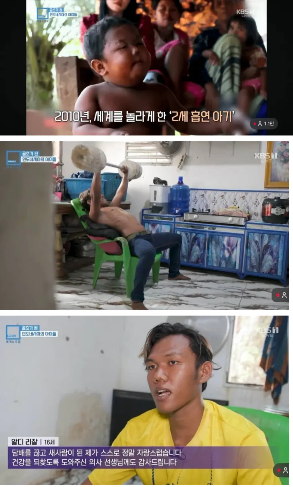 흡연 두 살 아기 근황