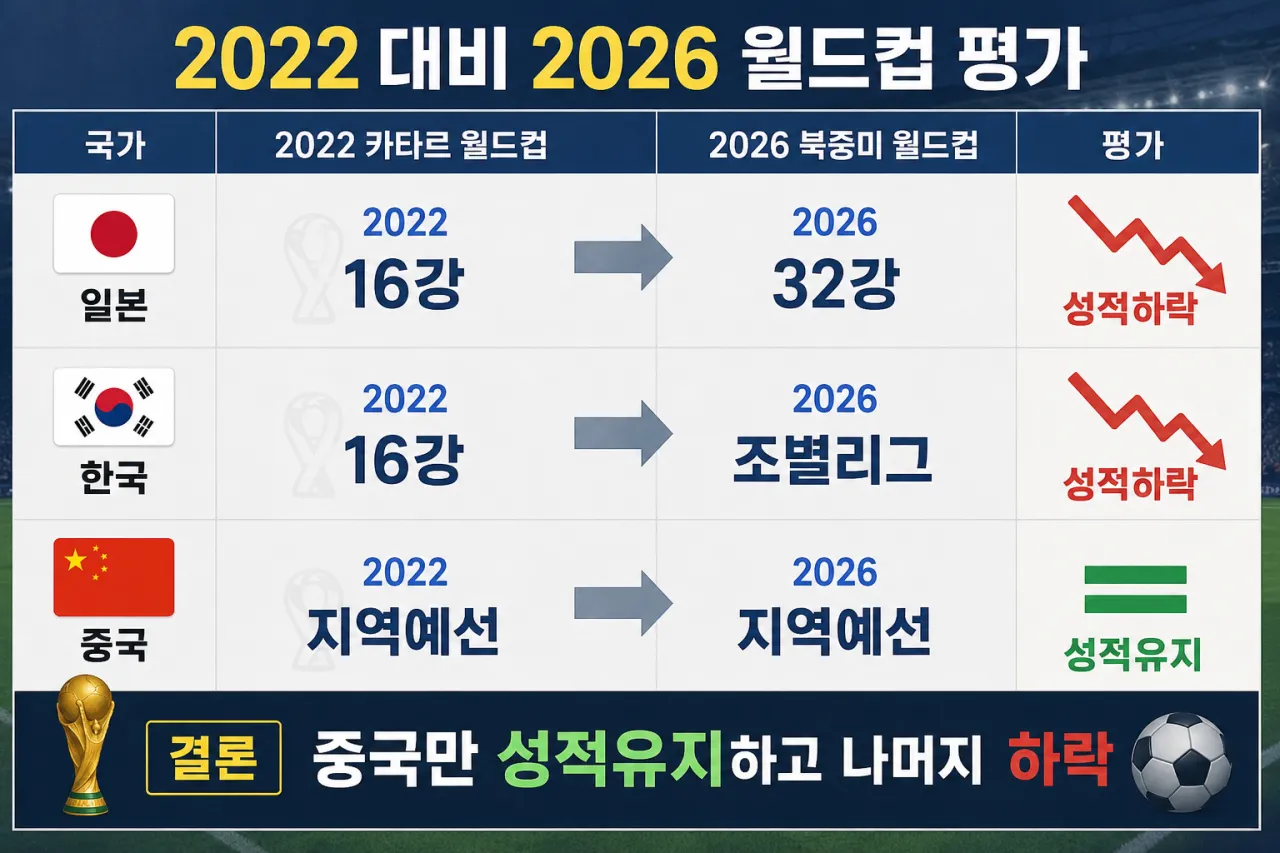 한중일 월드컵 최종 평가