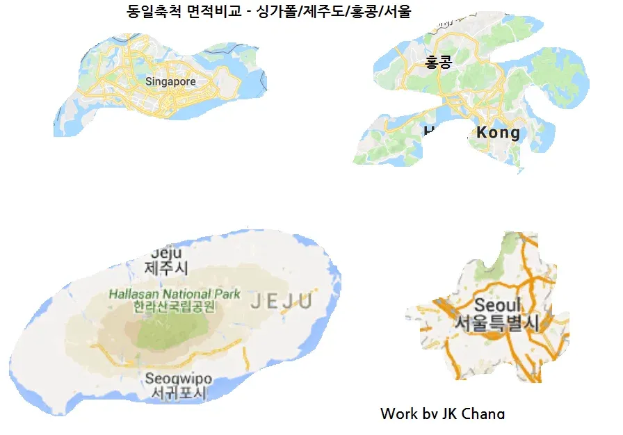사람들이 잘 모르는 제주도의 실제 크기